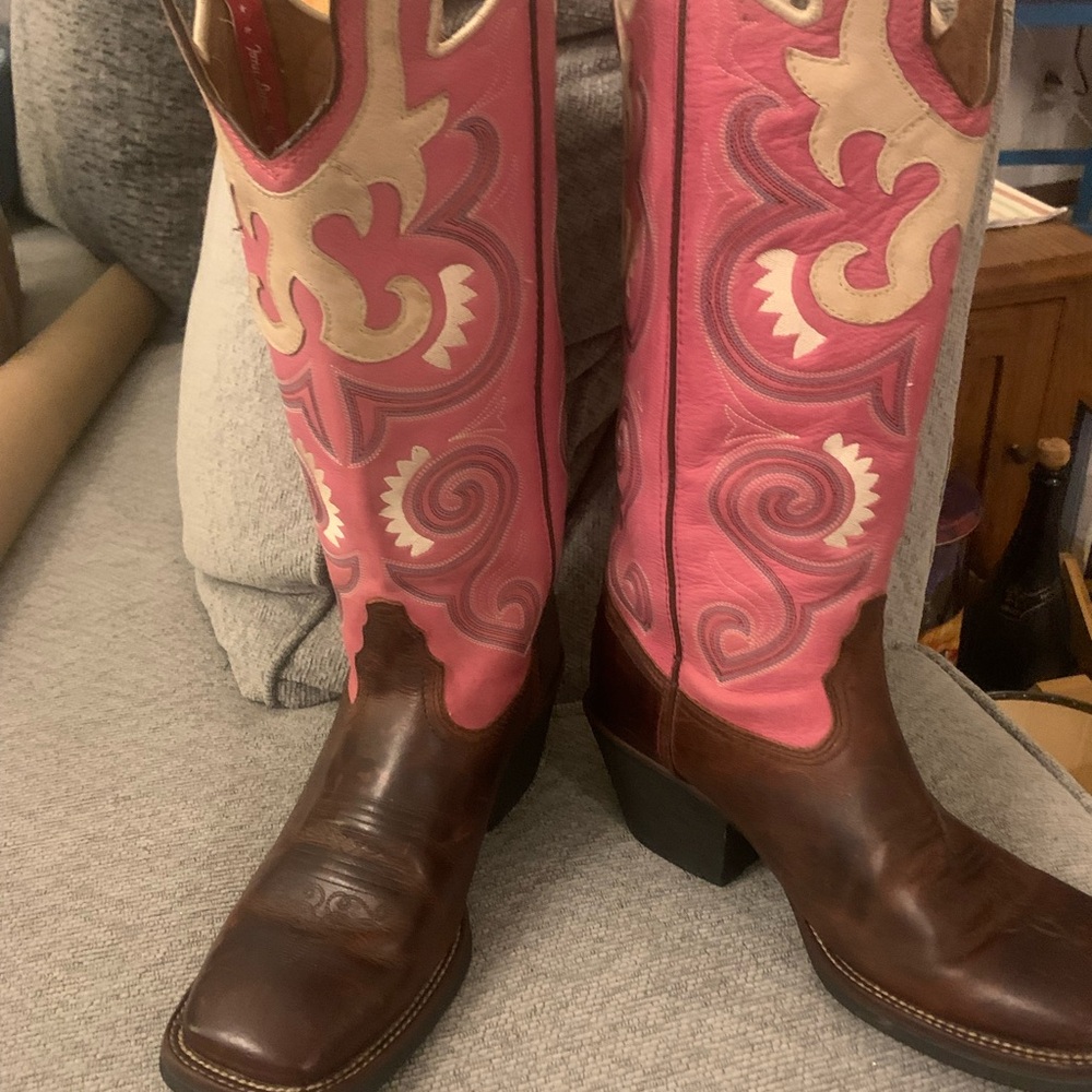 Tony Lama buckaroo Madeira Cherokee cowboy bots size9.5 B